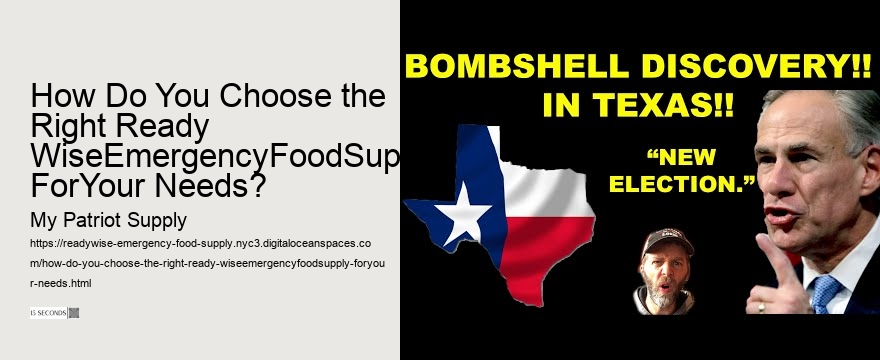 How Do You Choose the Right Ready WiseEmergencyFoodSupply ForYour Needs?