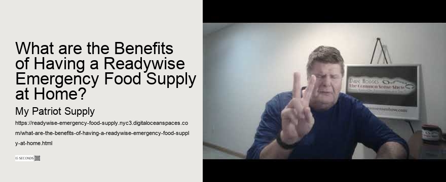 What are the Benefits of Having a Readywise Emergency Food Supply at Home?